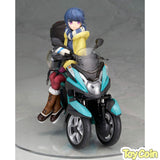 Rin Shima with Three-wheeled Motorcycle