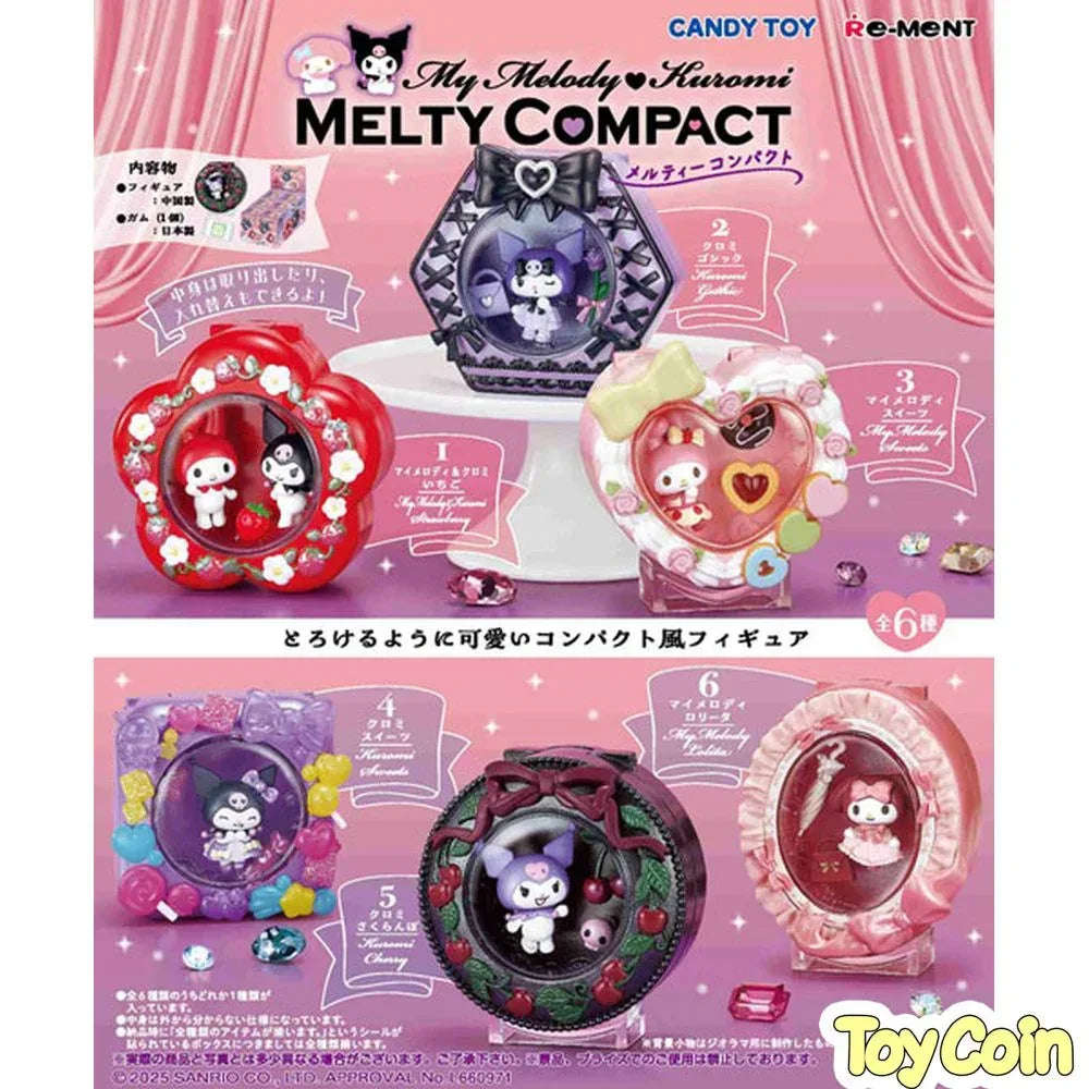 Re-Ment My Melody Kuromi MELTY COMPACT BOX (CANDY TOY) by Re-Ment - Shop at ToyCoin