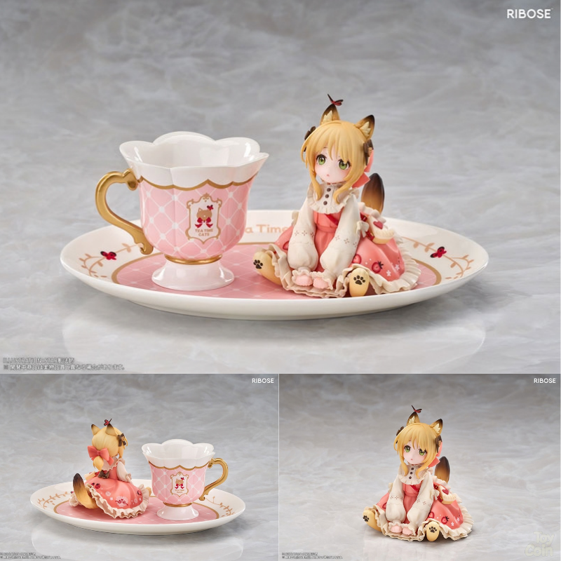 “Tea Time Cats” Orange Cat by RIBOSE - Shop at ToyCoin