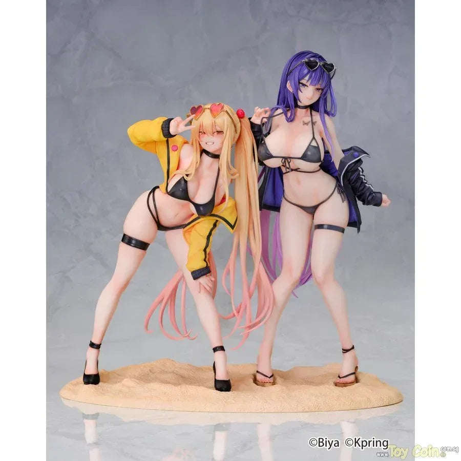 Yuna & Sayuri 2 Figure Set with Special Base Illustration by Biya & K Pring by Gentlemen - Shop at ToyCoin
